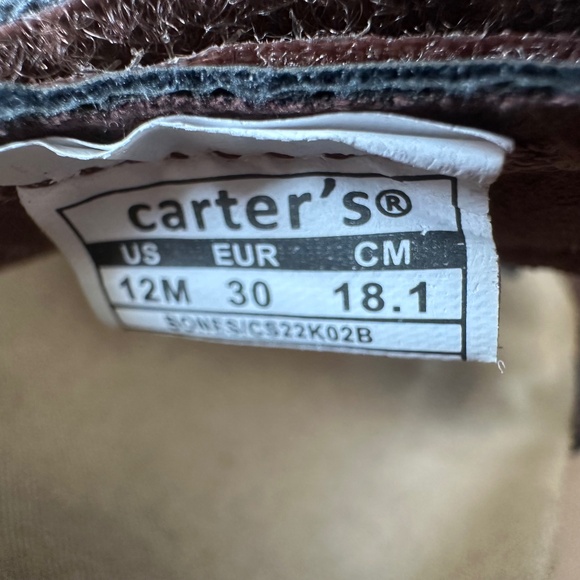 Carter’s | Toddler Faux Leather Cork Sandals size 12T Brown Navy Neutral - Picture 6 of 6